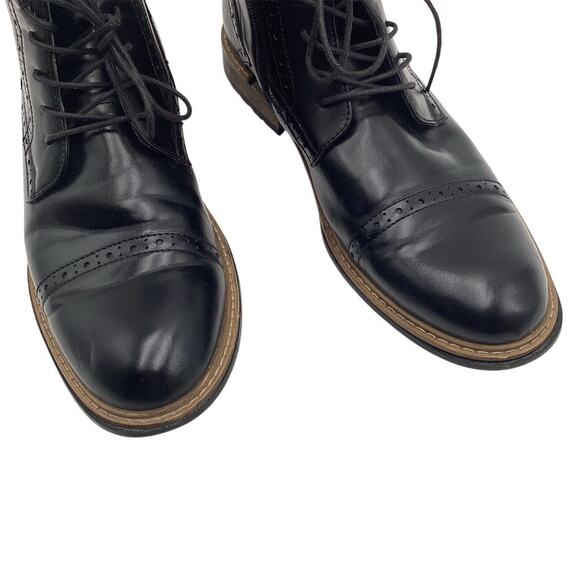 Bruno Marc Men\'s Ankle Boots Black‎ Cap Toe Lace Up Side Zip Size 10.5 main image 11